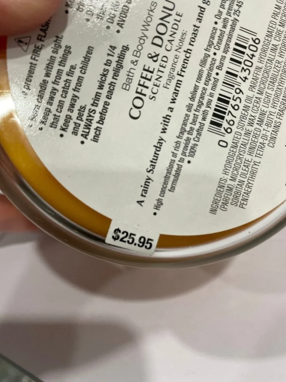Limited Edition “Coffee & Donuts” Bath & Body Works NEW 3 Wick Candle
